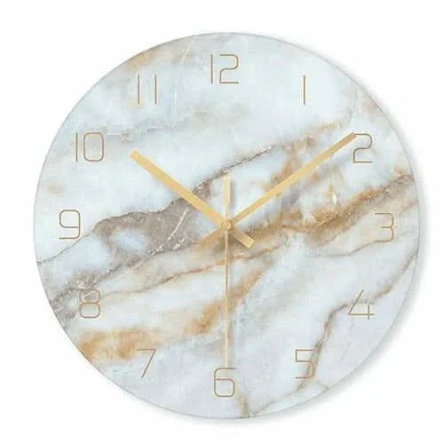 Olive – Elegante Wanduhr mit Marmor-Inspiration