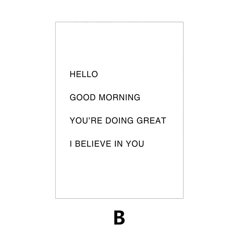 Tägliche Motivation Inspirierende Zitate Poster Wandkunst Fine Art Leinwanddrucke Einfache Zitate Bilder Für Schlafzimmer Arbeitszimmer Büro Dekor