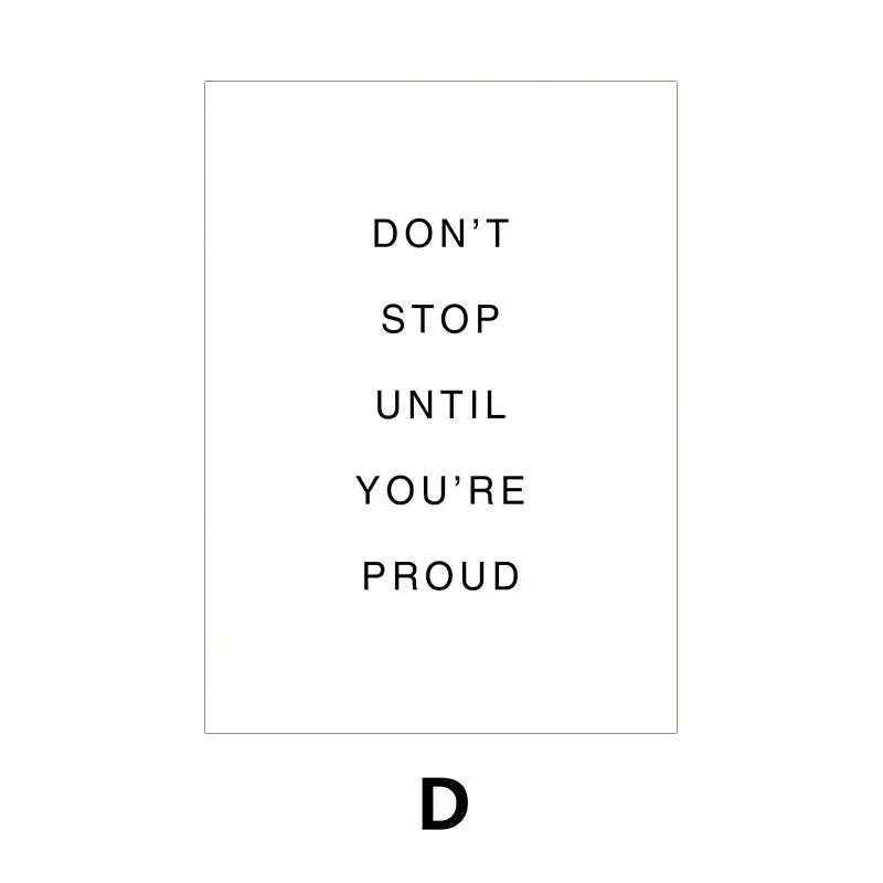 Tägliche Motivation Inspirierende Zitate Poster Wandkunst Fine Art Leinwanddrucke Einfache Zitate Bilder Für Schlafzimmer Arbeitszimmer Büro Dekor