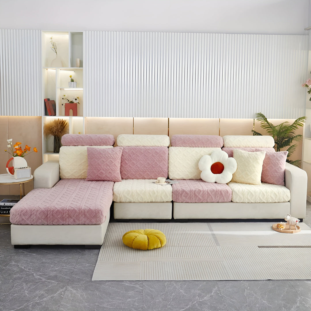 Samt-Sofabezug mit Rautenmuster – Weich & Luxuriös | Passt perfekt auf jedes Sofa