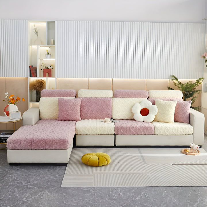 Samt-Sofabezug mit Rautenmuster – Weich & Luxuriös | Passt perfekt auf jedes Sofa
