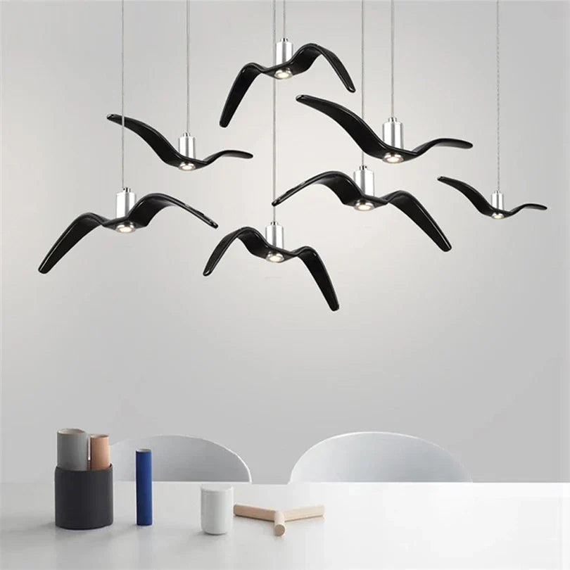 Moderne Designer-Vogelleuchte – Kreative Pendelleuchte für Wohnzimmer oder Esszimmer | Karnz