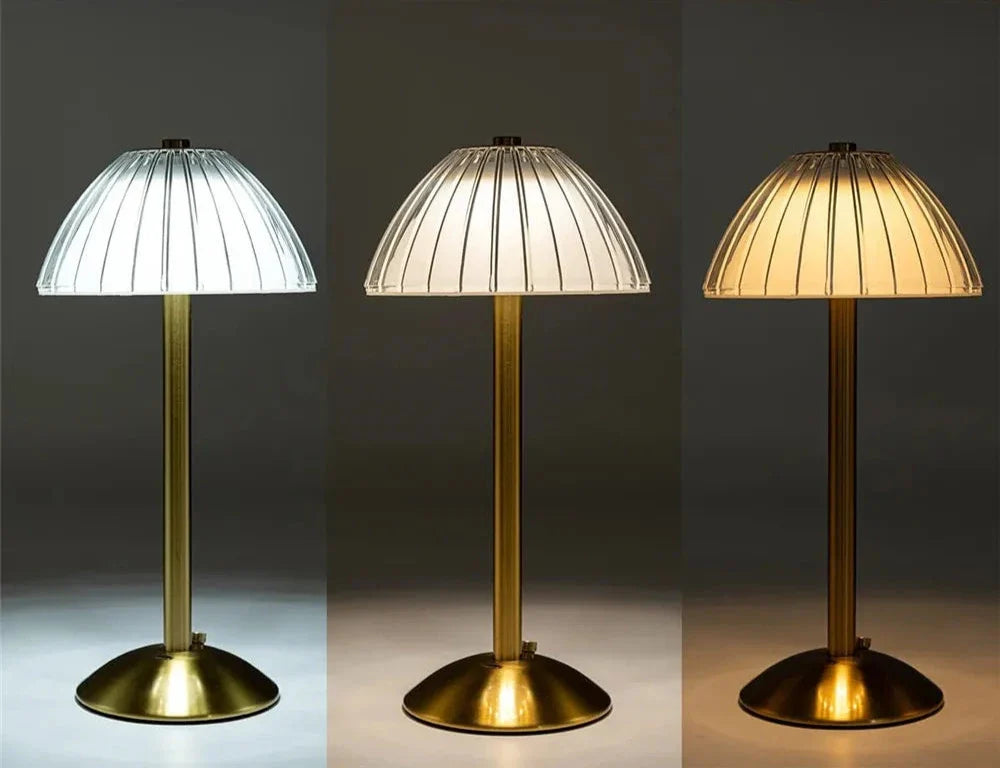 Drahtlose LED-Tischlampe mit Dimmfunktion – Augenfreundliche Nachttischlampe für Wohnzimmer und Schlafzimmer | Karnz