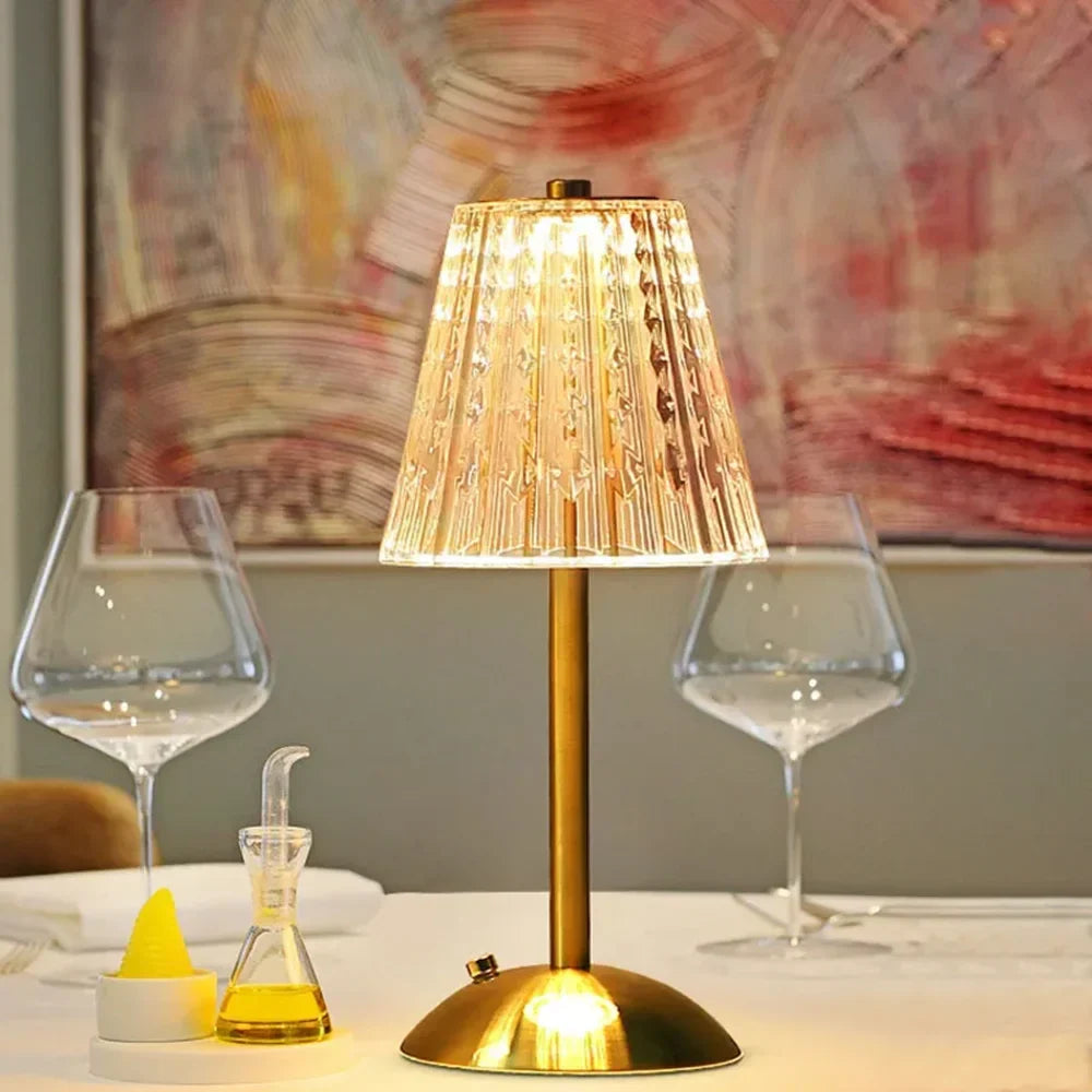 Drahtlose LED-Tischlampe mit Dimmfunktion – Augenfreundliche Nachttischlampe für Wohnzimmer und Schlafzimmer | Karnz