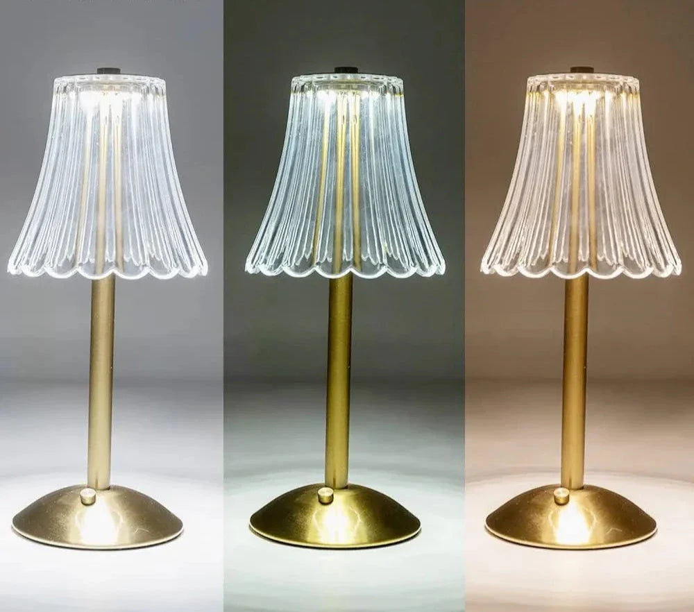 Drahtlose LED-Tischlampe mit Dimmfunktion – Augenfreundliche Nachttischlampe für Wohnzimmer und Schlafzimmer | Karnz