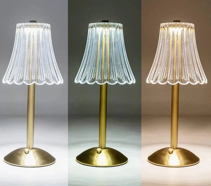 Drahtlose LED-Tischlampe mit Dimmfunktion – Augenfreundliche Nachttischlampe für Wohnzimmer und Schlafzimmer | Karnz