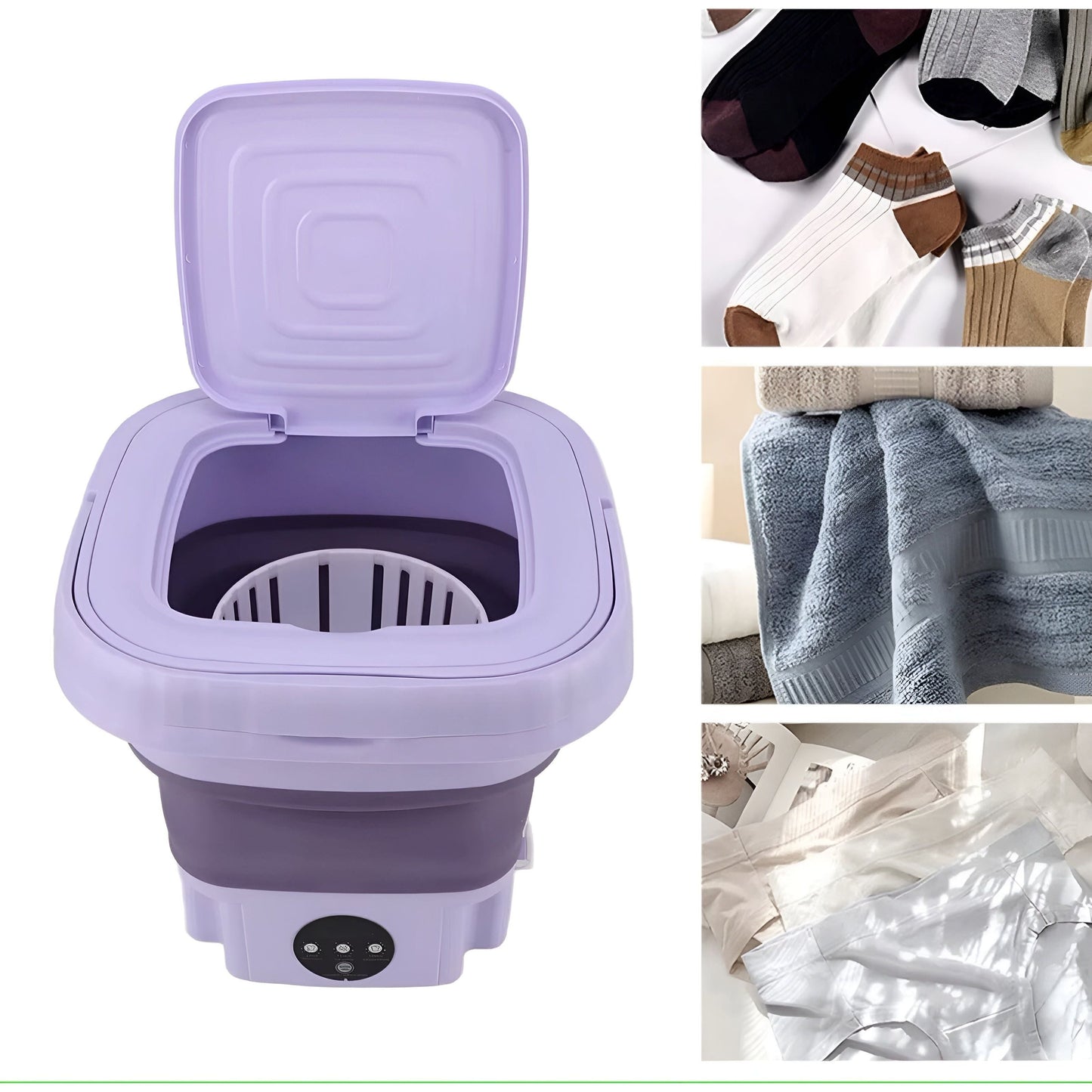 QuickSpin Waschmaschine – FoldaKarnze Mini-Waschmaschine mit Trockner