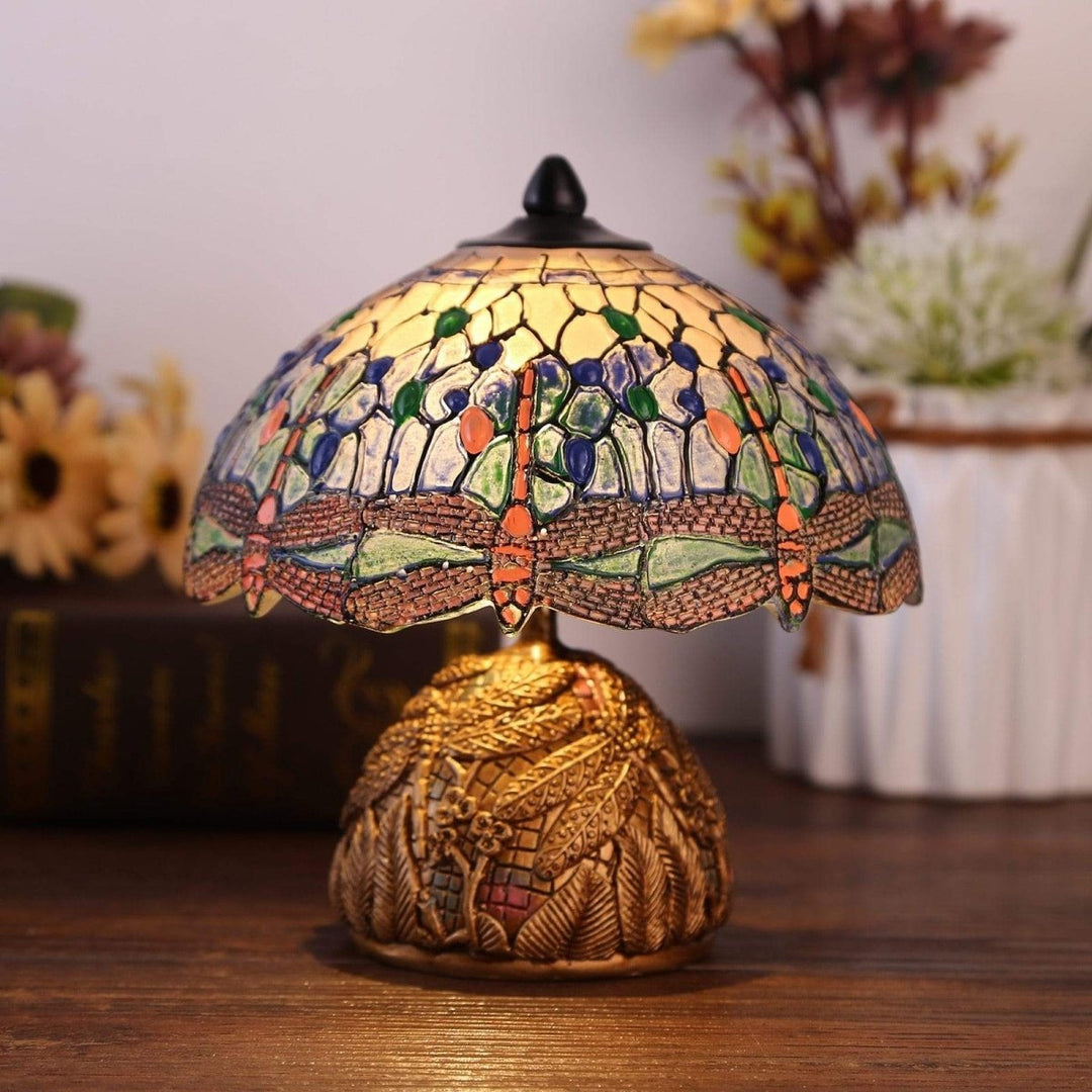 Vintage-Dragonfly-Lampe - Florale Eleganz und Sanftheit | Karnz