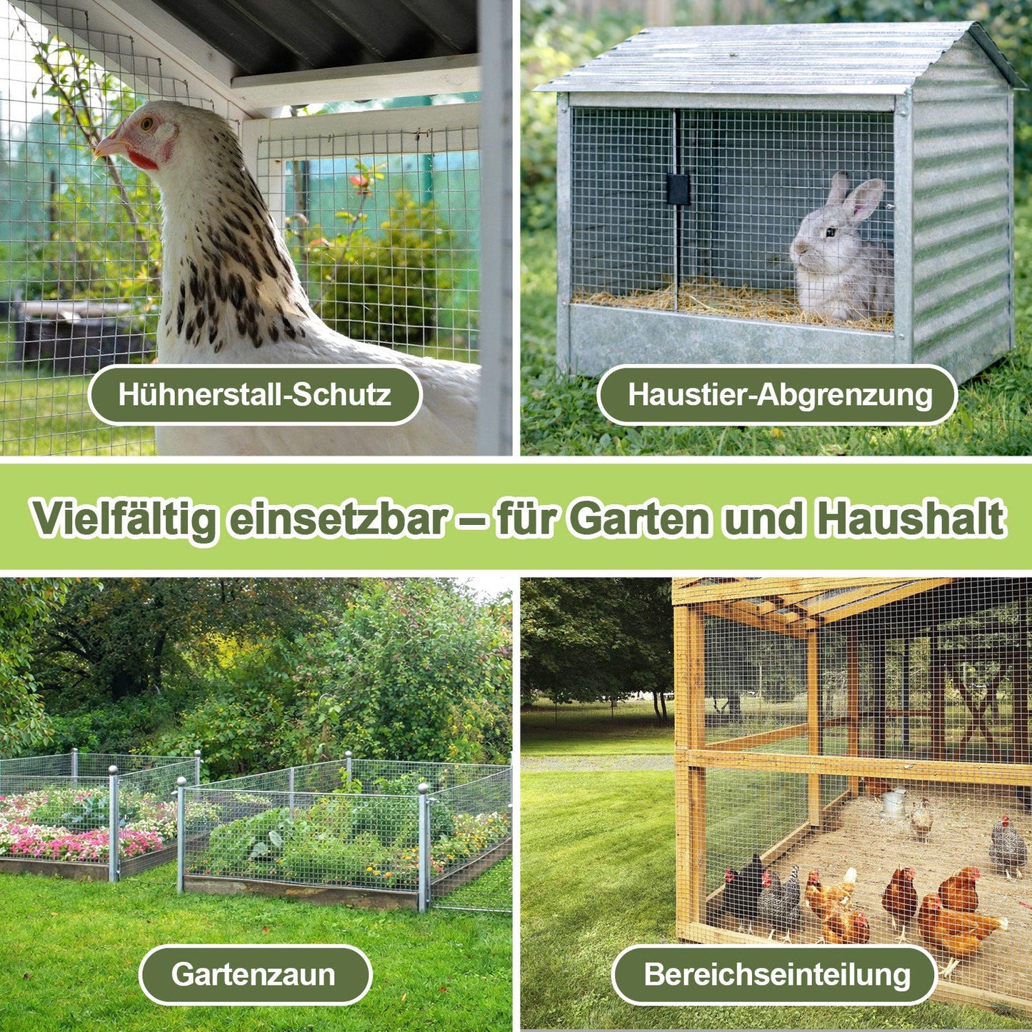 Drahtgitter Verzinkter 5m/10m Volierendraht Wühlmausgitter | Karnz