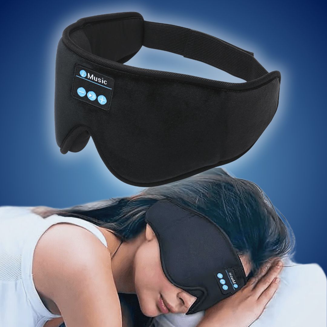DreamSounds Bluetooth Schlafmaske mit integrierten Kopfhörern | für Reisen - Meditation - Lichtblockierende Komfort Karnz