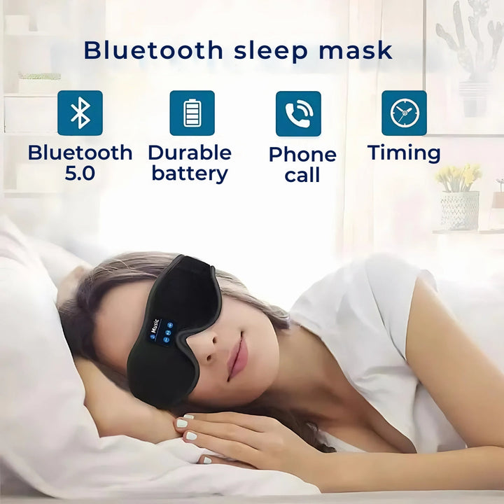 DreamSounds Bluetooth Schlafmaske mit integrierten Kopfhörern | für Reisen - Meditation - Lichtblockierende Komfort Karnz