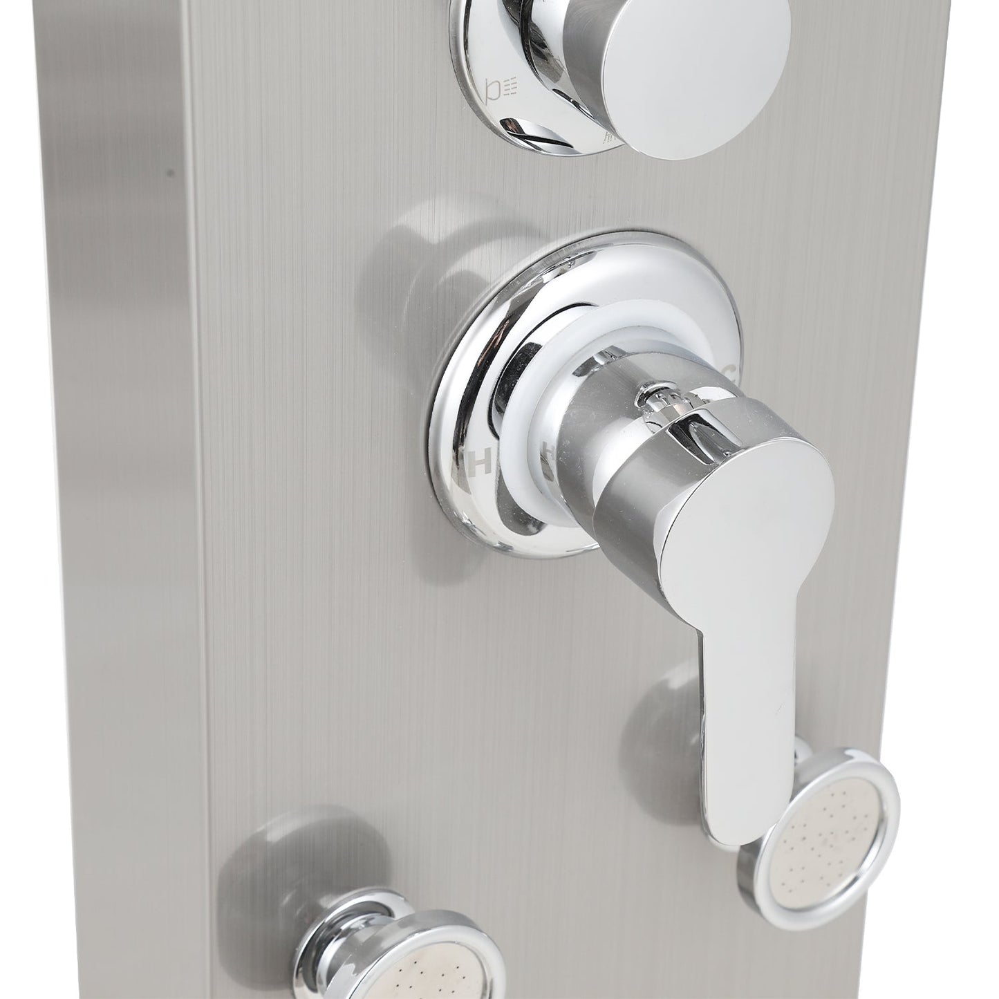 Duschpaneel Edelstahl Wandduschpaneel 5 Funktionen Silber | Karnz
