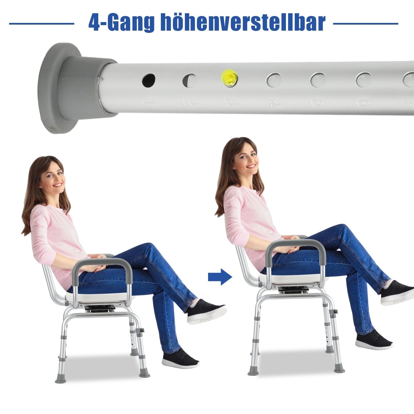 Duschstuhl Duschhocker 360°Drehbarer | Karnz