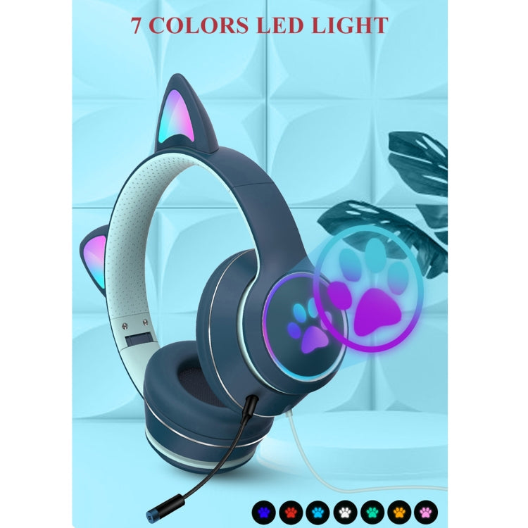 Gaming-Headset Katzenohr LED-Beleuchtung USB 3,5mm | Karnz