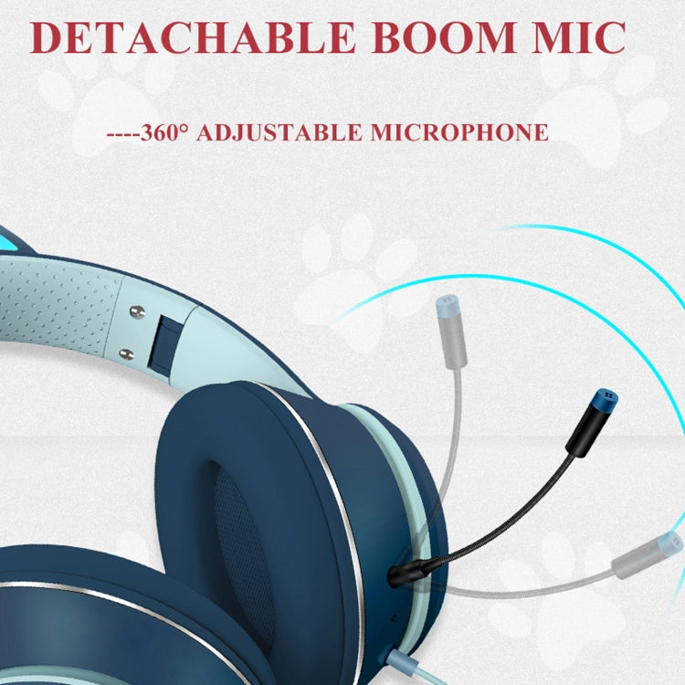 Gaming-Headset Katzenohr LED-Beleuchtung USB 3,5mm | Karnz