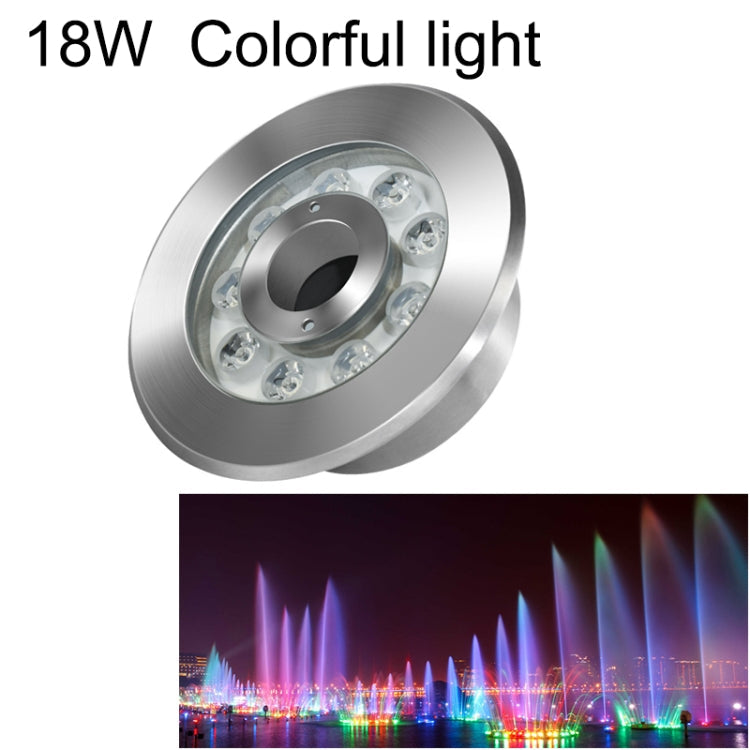18W Landschaft Farbwechselring LED Edelstahl Unterwasserbrunnenlicht (Bunt)