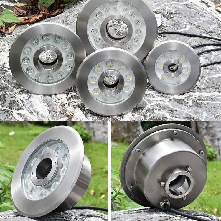 18W Landschaft Farbwechselring LED Edelstahl Unterwasserbrunnenlicht (Bunt)