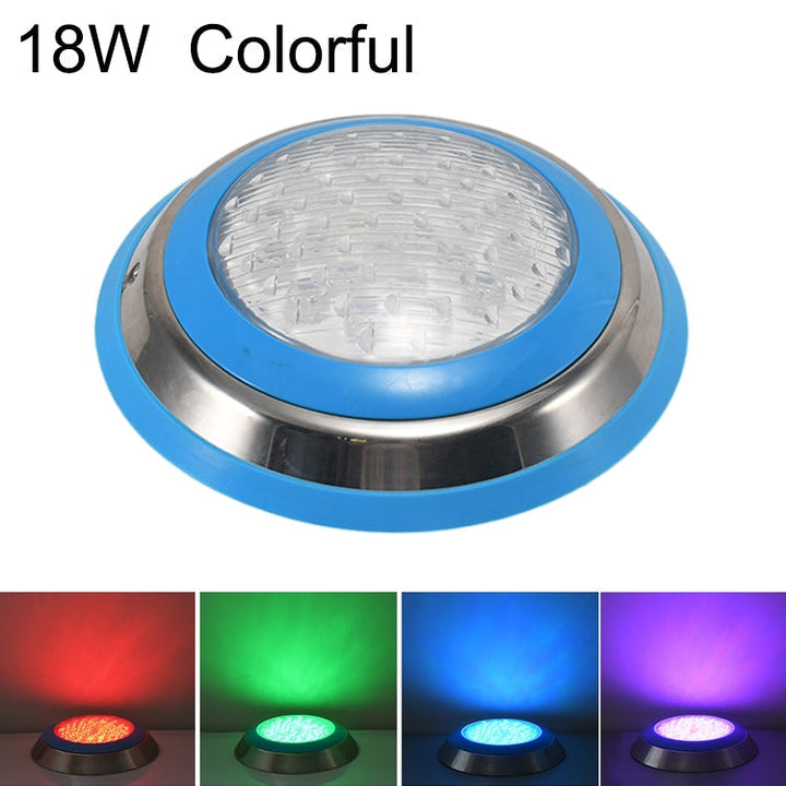 18W LED Edelstahl Wandmontage Poolleuchte Landschaft Unterwasserleuchte (Farbiges Licht)