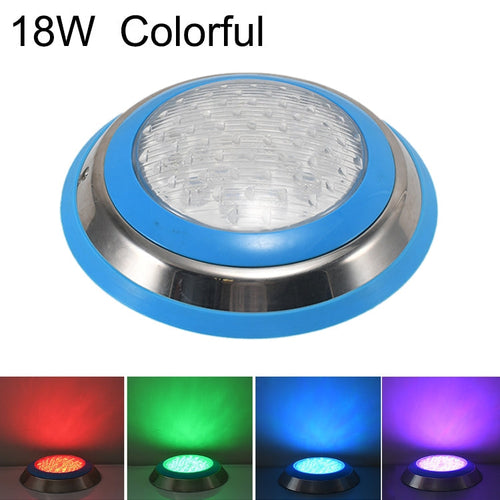18W LED Edelstahl Wandmontage Poolleuchte Landschaft Unterwasserleuchte (Farbiges Licht)