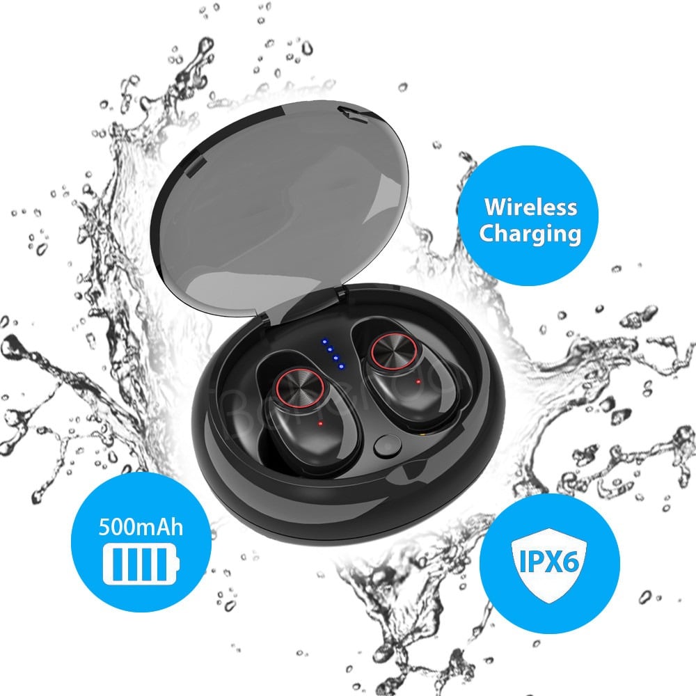 Kabelloser In-Ear-Kopfhörer Bluetooth V5.0 (schwarz) | Karnz