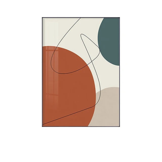 Moderne abstrakte erdige Töne geometrische Wandkunst Fine Art Leinwanddrucke Bilder für Wohnzimmer Esszimmer zeitgenössische Wohnkultur | Karnz