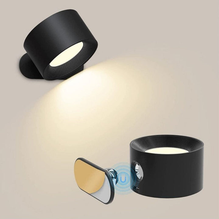 Karnz | Spotlight Kabellose Wandlampe - 360° Rotation, Dimmbar, Wiederaufladbare Wandlicht