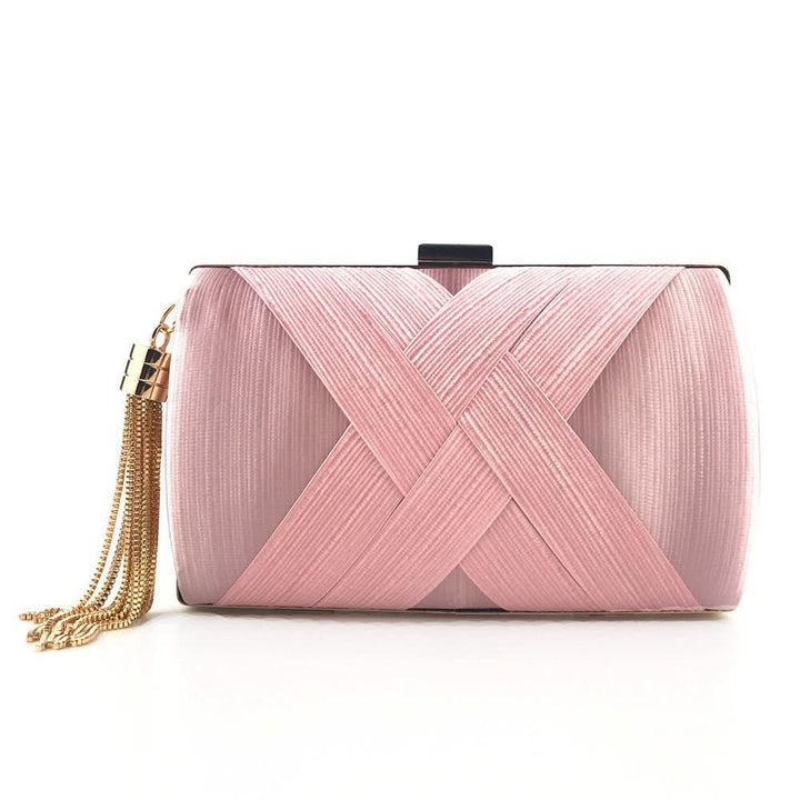 Bellavine Satin-Abendclutch | Luxuriöse Quastenhandtasche für Hochzeiten, Galas und elegante Abende