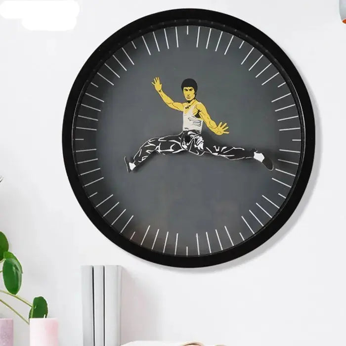 Einzigartige Kung Fu Wanduhr – Leise und stilvoll
