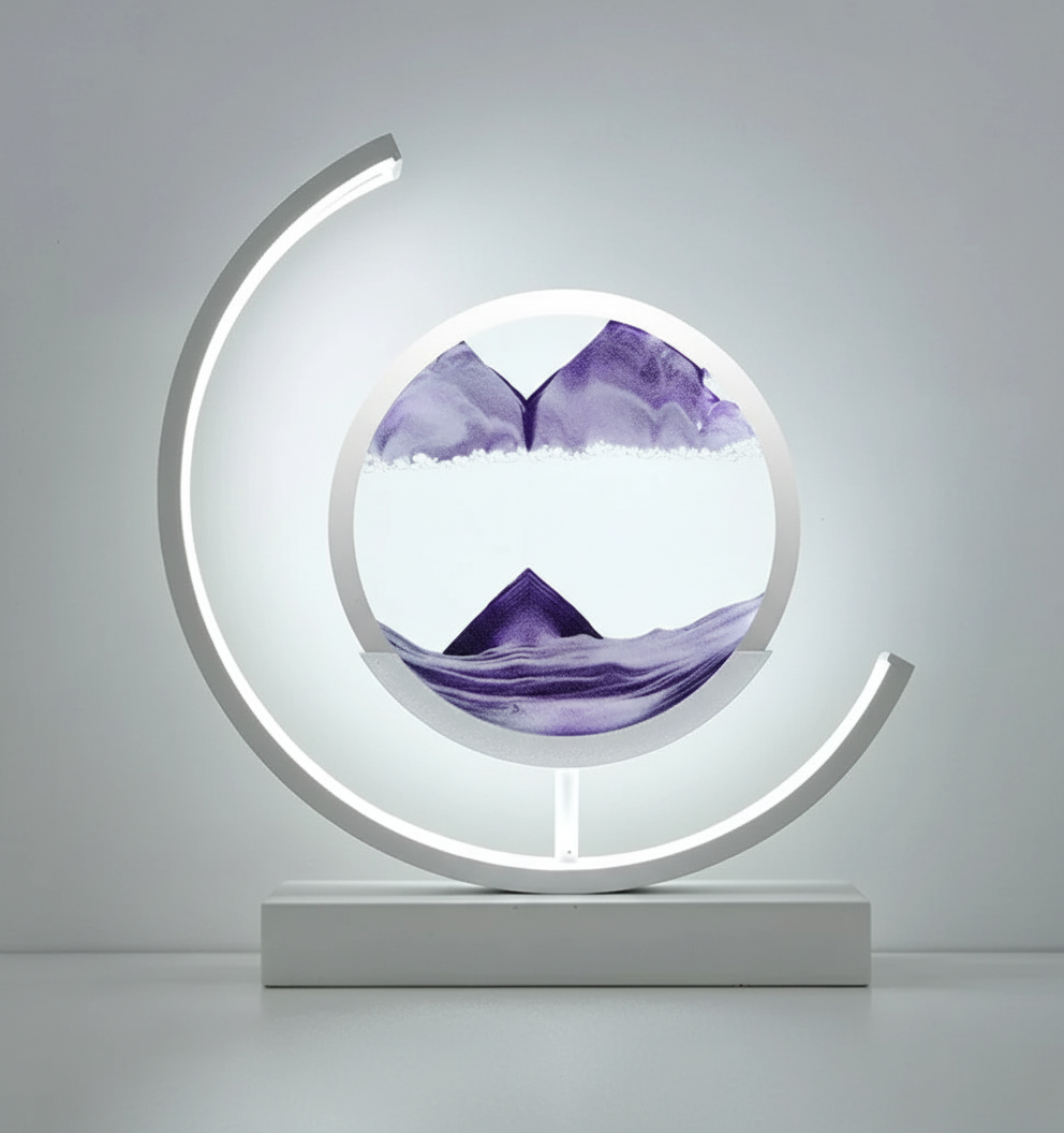 DuneGlow Tischlampe – Handgefertigte Ambientelampe mit beruhigendem Licht und modernem Design | Karnz