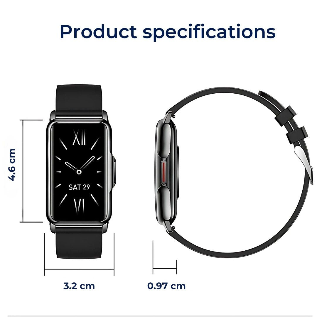 Elegante Smartwatch für den Alltag | Gesundheitsüberwachung - Langlebiges Design - Nahtlose ganztägige Konnektivität Karnz