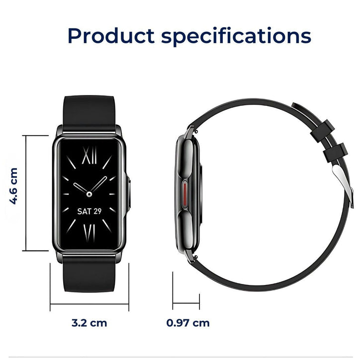 Elegante Smartwatch für den Alltag | Gesundheitsüberwachung - Langlebiges Design - Nahtlose ganztägige Konnektivität Karnz