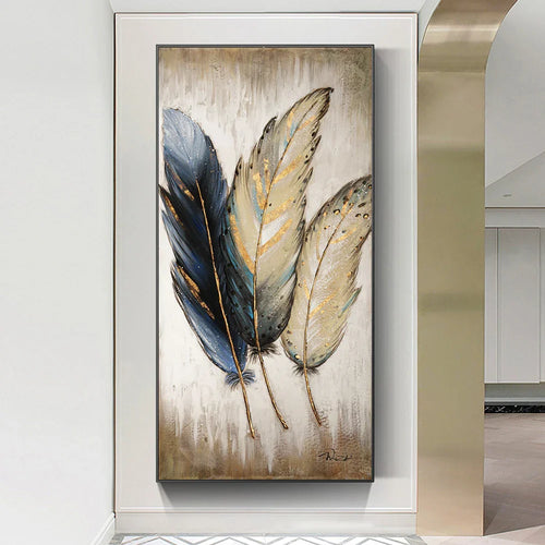 Elegante Federn Große Größen Wandkunst Fine Art Leinwanddrucke Schickes Bild Für Foyer Wohnzimmer Küche Kunst Für Zeitgenössische Inneneinrichtung