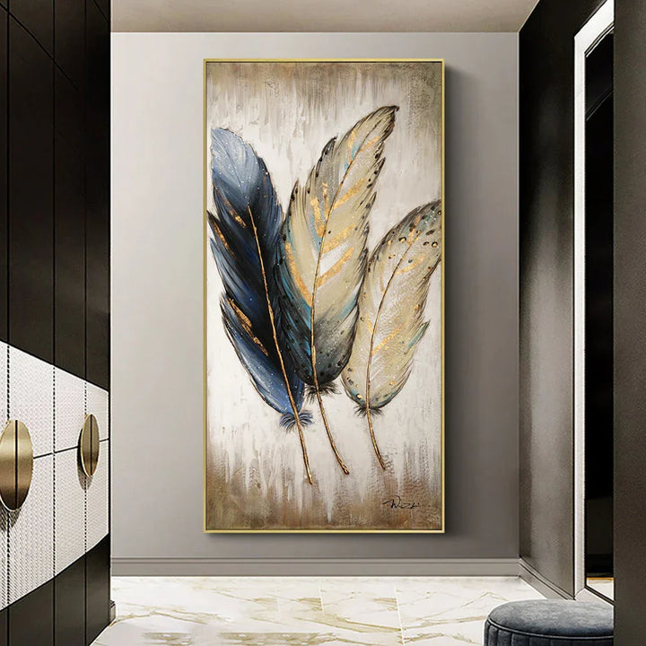 Elegante Federn Große Größen Wandkunst Fine Art Leinwanddrucke Schickes Bild Für Foyer Wohnzimmer Küche Kunst Für Zeitgenössische Inneneinrichtung