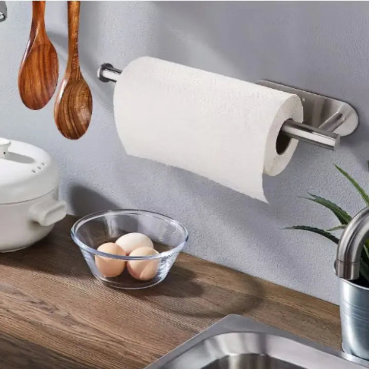 Eleganter Wand Küchenpapierhalter – bohrfrei & platzsparend
