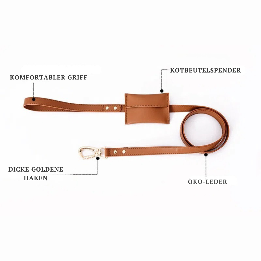 Verstellbares Leder-Hundegeschirr mit personalisierbarem Gravur Karnz