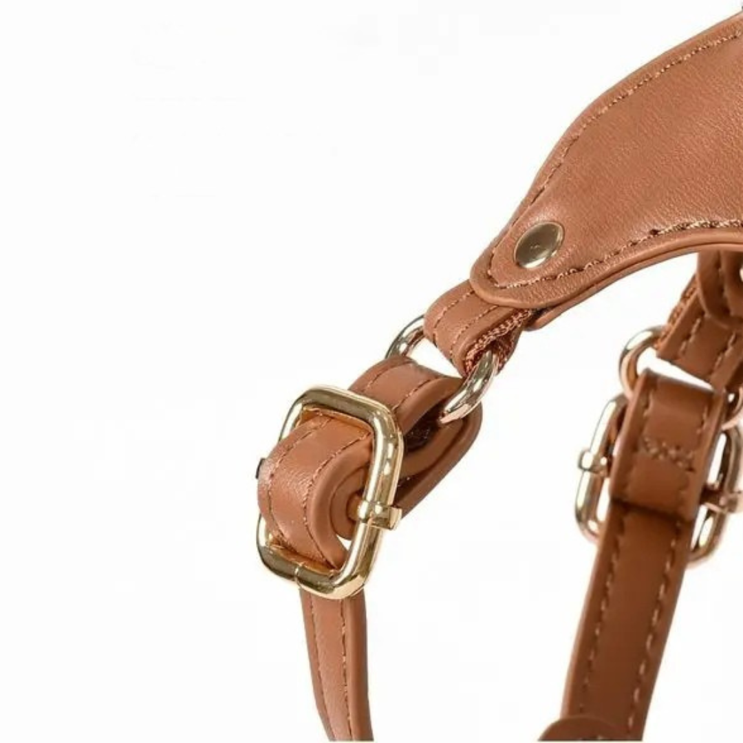Verstellbares Leder-Hundegeschirr mit personalisierbarem Gravur Karnz
