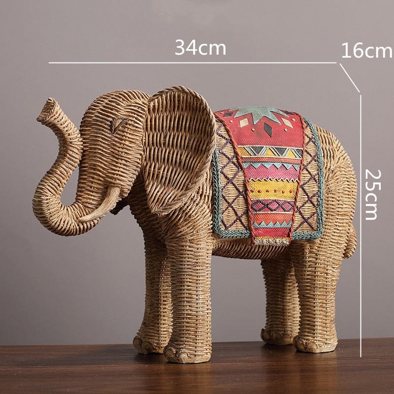Elefant Rattan Statue | Karnz