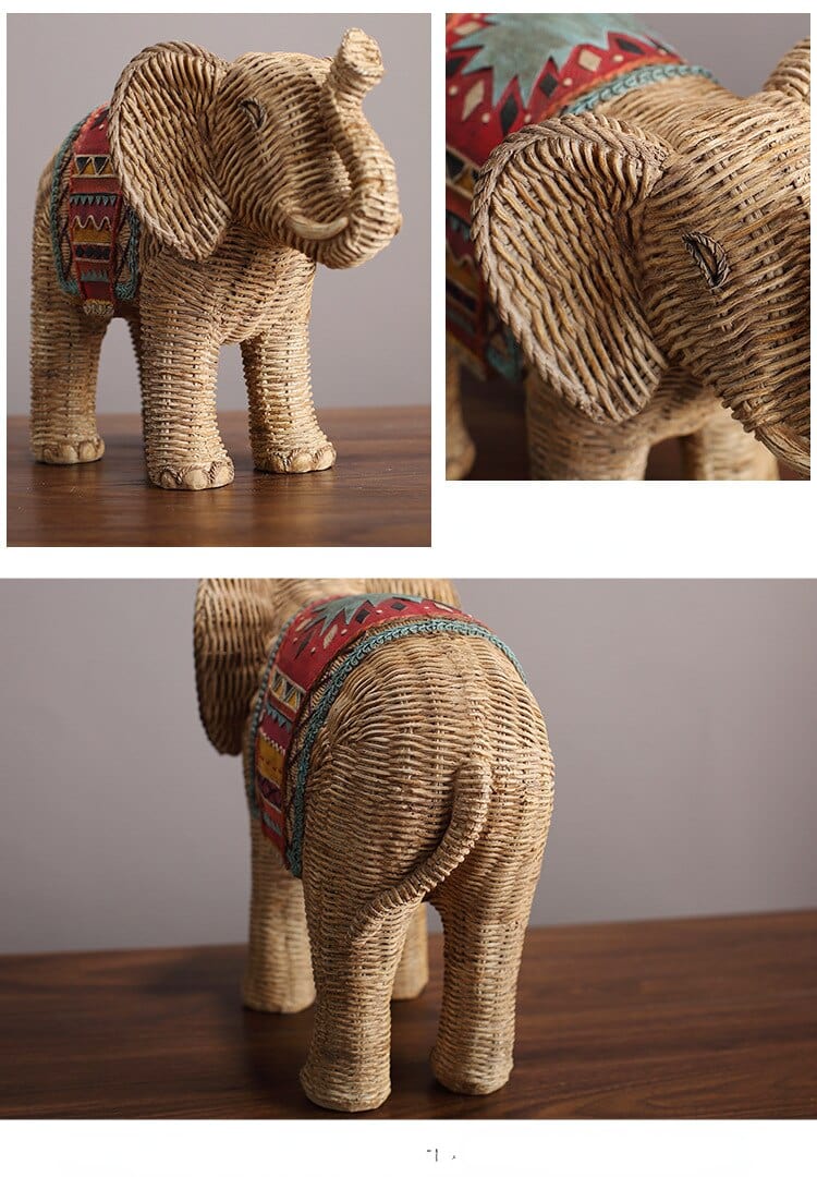 Elefant Rattan Statue | Karnz