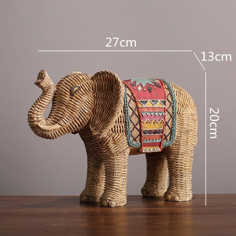 Elefant Rattan Statue Karnz