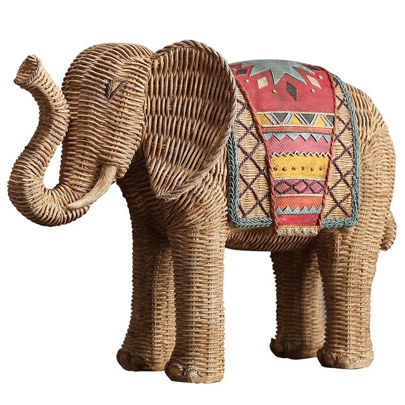 Elefant Rattan Statue Karnz