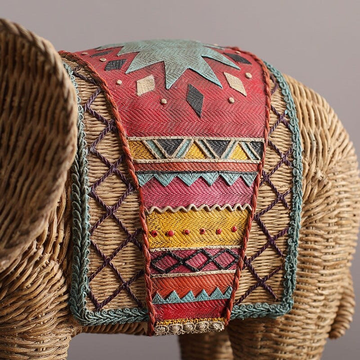 Elefant Rattan Statue Karnz