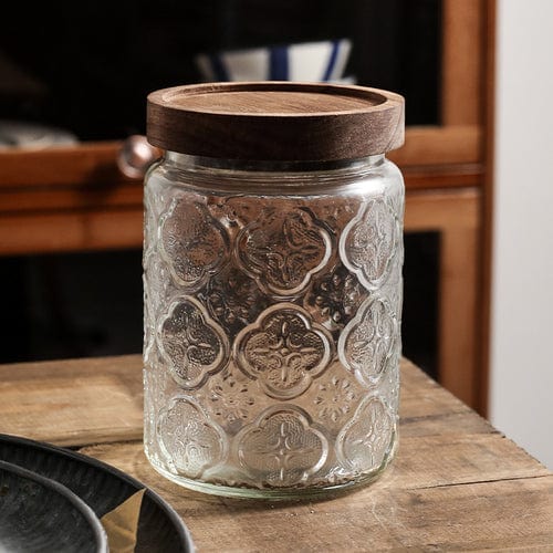 Prägung Blumen Glasbehälter Schüssel