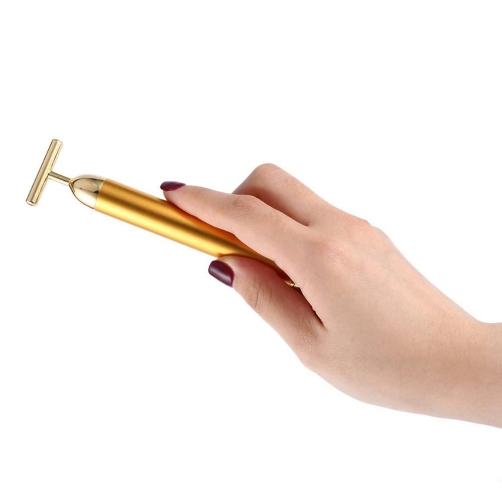 Gesicht T-Bar Gold-Massager | Karnz