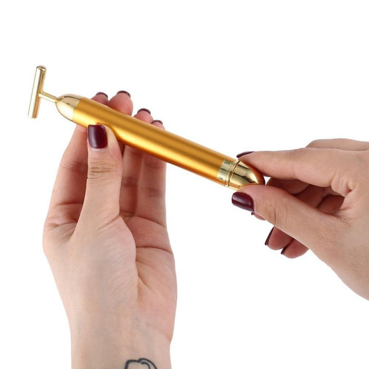 Gesicht T-Bar Gold-Massager | Karnz