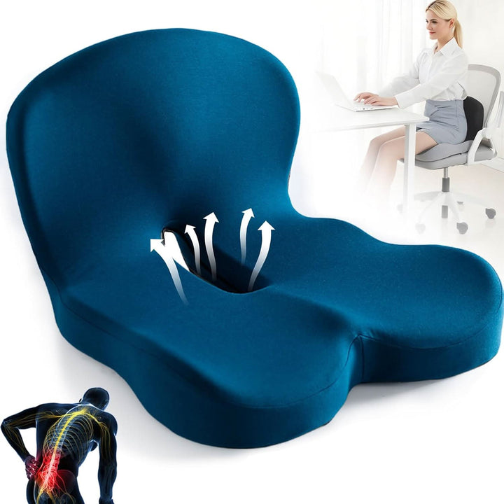 Ergonomisches Sitzkissen mit Lendenwirbelstütze