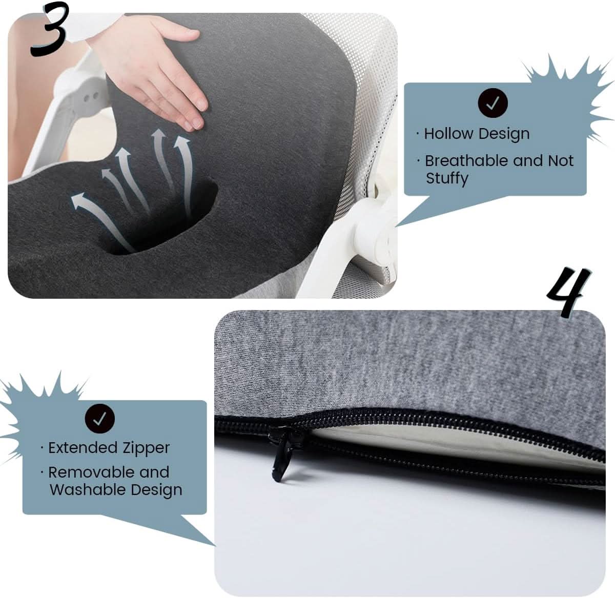 ErgoComfort Pad Memory Foam Sitzkissen | Karnz