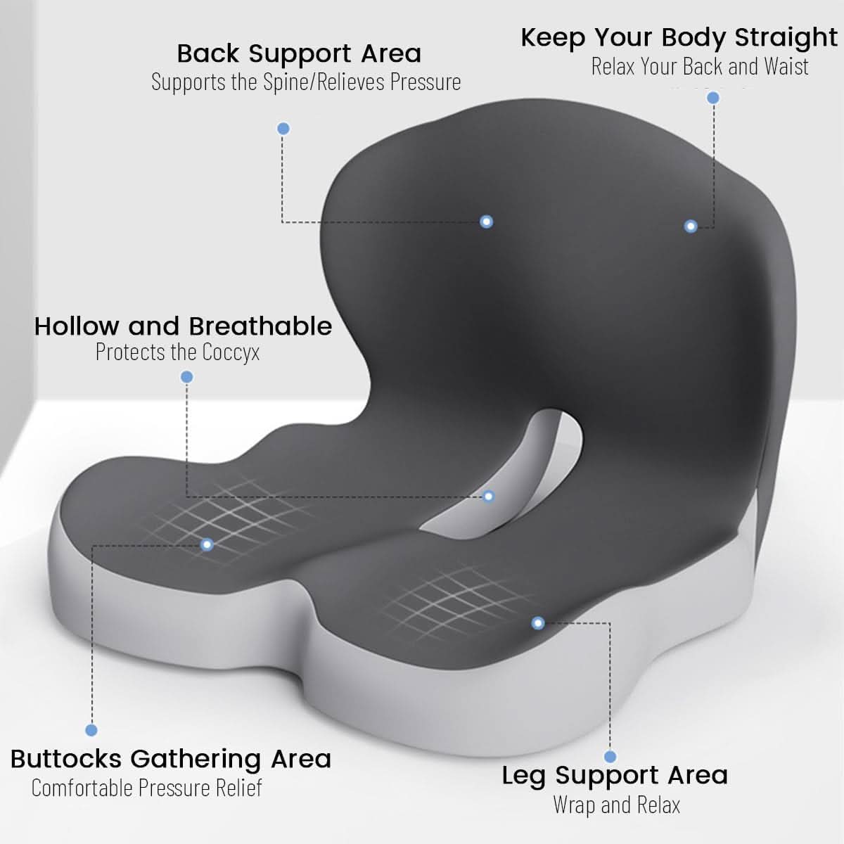 ErgoComfort Pad Memory Foam Sitzkissen | Karnz