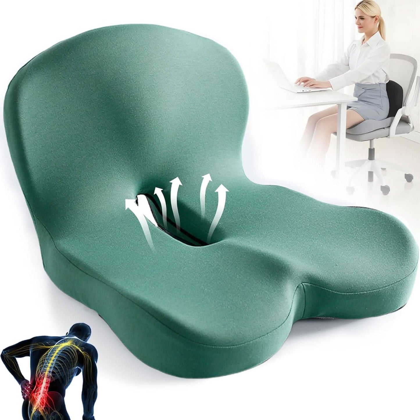 ErgoComfort Pad Memory Foam Sitzkissen | Karnz