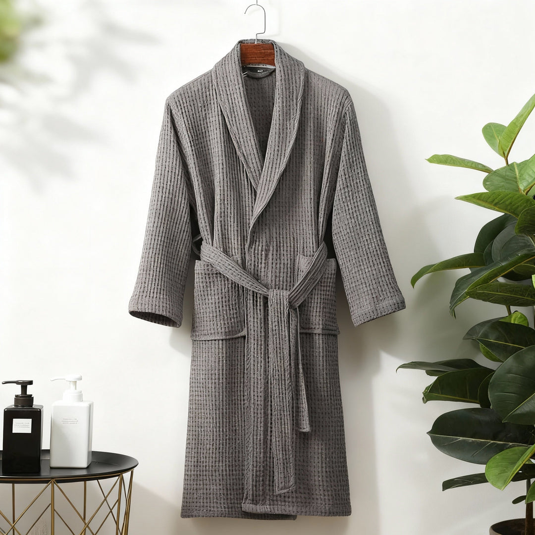 Sandsberg Premium Bademantel – Weiche, atmungsaktive Baumwolle für Herren & Damen – Mit Taschen