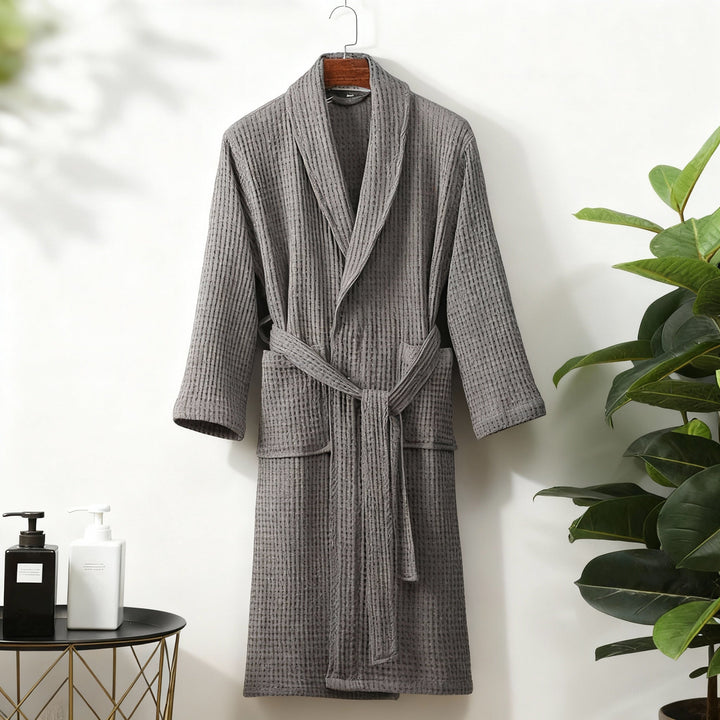 Sandsberg Premium Bademantel – Weiche, atmungsaktive Baumwolle für Herren & Damen – Mit Taschen